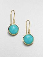 Ippolita Lollipop Turquoise & 18k Yellow Gold Mini Drop Earrings