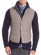 Brunello Cucinelli Wool-blend Reversible Tweed Vest