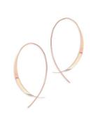 Lana Jewelry Gloss 14k Rose Gold Upside Down Hoop Earrings