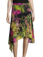 Fuzzi Tropical Floral-print Skirt