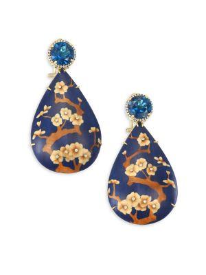 Silvia Furmanovich 18k Gold, Diamonds And Blue Topaz Earrings