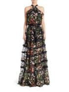 Alexis Glory Long Floral Embroidered Dress