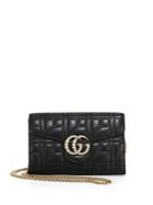 Gucci Gg Marmont Matelasse Leather Mini Chain Bag
