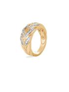 John Hardy Modern 18k Gold & Diamond Chain Ring