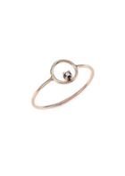 Zoe Chicco 14k Rose Gold & Black Diamond Circle Ring