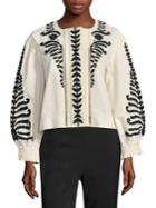 Tory Burch Embroidered Button-front Jacket