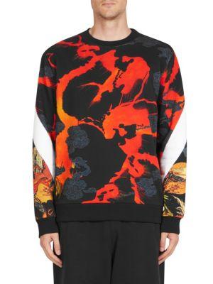 Givenchy Allover Hells Fire-print Cotton Sweatshirt