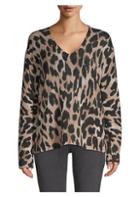 360 Cashmere Geraldine Leopard Cashmere Sweater