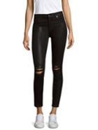 7 For All Mankind Distressed Skinny-fit Pants