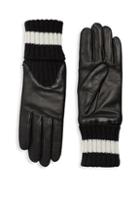 Agnelle Cecelia Sport Leather Knit Gloves