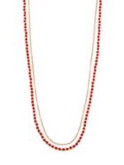 Astley Clarke Red Agate & White Sapphire Long Beaded Hamsa Charm Necklace