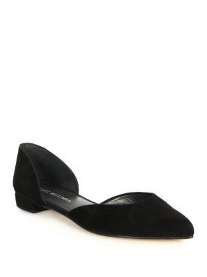 Stuart Weitzman Two Days Suede D'orsay Flats
