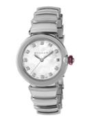 Bvlgari Lvcea Stainless Steel, Mother-of-pearl & Diamond Bracelet Watch