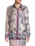 Versace Collection Floral-print Button-down Shirt