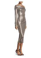 Rachel Zoe Glenda One-shoulder Metallic Dress