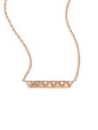 Melissa Kaye Chloe Diamond & 18k Pink Gold Necklace