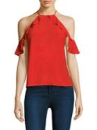 Cooper & Ella Saga Cold-shoulder Blouse