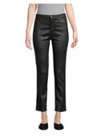Ag Isabelle Leatherette High-rise Straight Crop Jeans