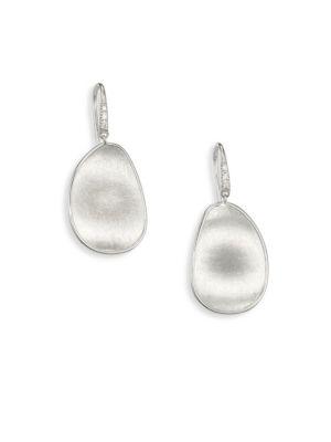 Marco Bicego Lunaria Medium Diamond & 18k White Gold Drop Earrings