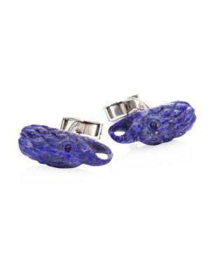 John Hardy Legends Lapis Lazuli & Sterling Silver Cuff Links