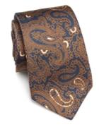 Kiton Paisley Printed Silk Tie