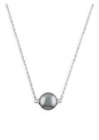 Majorica 10mm Grey Faux Pearl & Sterling Silver Pendant Necklace