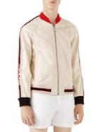 Gucci Perforated Leather Bomber Jacket