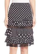 Marc By Marc Jacobs Lace-trim Polka Dot Skirt