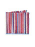 Ike Behar Purple Stripe Pocket Square