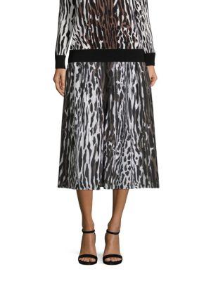 St. John Sport Collection Leopard Printed Skirt