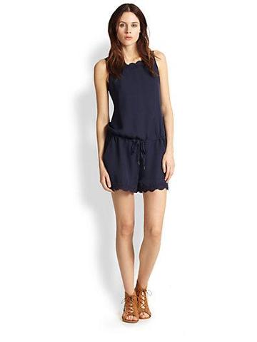 Joie Carenza Lace-trimmed Silk Romper
