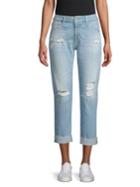 Ag Ex-boyfriend Distressed Cropped Jeans
