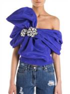 Moschino Cropped One-shoulder Top