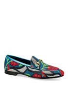 Gucci Jordaan Floral Brocade Loafers
