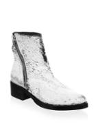 Frye Crackle Paint Patent Leather Booties