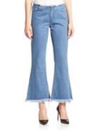 Marques'almeida Frayed Cropped Flared Jeans
