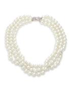 Kenneth Jay Lane Three Strand Faux-pearl Necklace