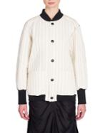 Marni Pinstripe Quilted Bomber Jacket