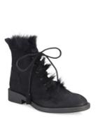 Pedro Garcia Kaede Suede & Shearling Lace-up Booties