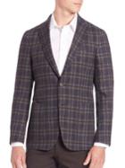 Saks Fifth Avenue Collection Collection Wool Plaid Sportcoat