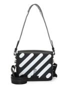 Off-white Diagonal Stripe Leather Flap Bag