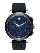 Movado Museum Chronograph Rubber Strap Watch
