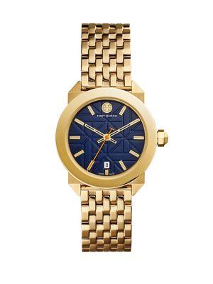 Tory Burch Whitney Goldtone Stainless Steel Bracelet Watch