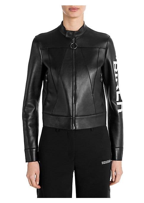 Off-white Leather Biker Jacket