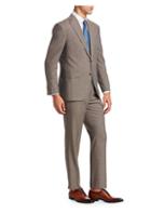 Saks Fifth Avenue Collection Crosshatch Two-button Wool Suit