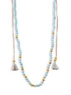Chan Luu Tasseled Amazonite Long Necklace