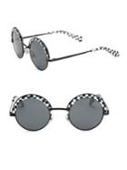 Oliver Peoples Oliver Peoples X Alain Mikli Checkerboard Round Sunglasses