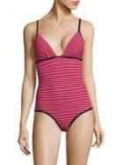 La Perla Daylighted Striped One-piece Swimsuit