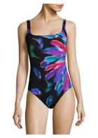 Gottex Swim Feather-printed One-piece Swimsuit