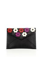 Rebecca Minkoff Leo Floral Applique Leather Envelope Clutch